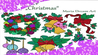 Christmas sticker coloring
