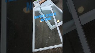 I took an old sliding glass door to the dump. Tempered glass is very strong, I couldn't break this!