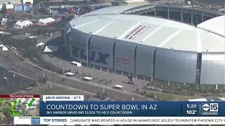 Super Bowl countdown clock unveiled at Sky Harbor Airport!