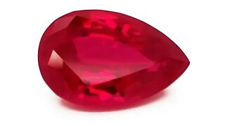 Chatham Created Pear Shaped Ruby: Lab Grown pear shape rubies