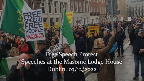Free Speech Protest. Speeches at the Masonic Lodge House