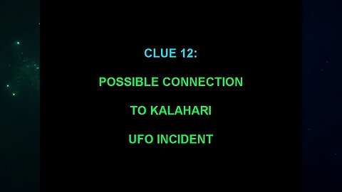 Clue 12 (The "Alien Interview" Video Analysis 2013/2014/2015)