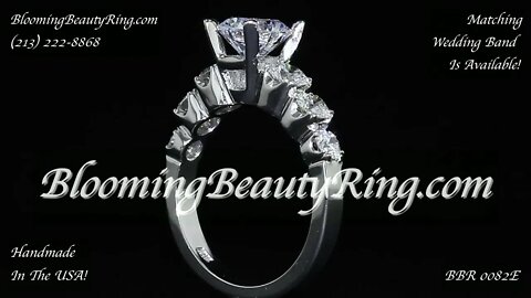 BBR 0082E Diamond Engagement Ring Seven Diamonds Handmade In The USA