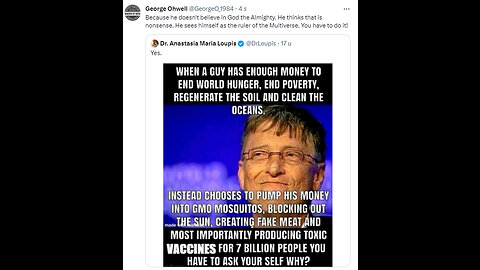 “MURDERER!!! We know who you are you son of a bitch!!! Arrest, Bill Gates!!!!!” - Natural Nurse Repo