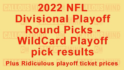 2022 NFL Divisional Round Playoff Picks - Wild Card Playoff pick results