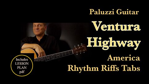 America Ventura Highway Guitar Lesson [Rhythm Strum Riff Tab]