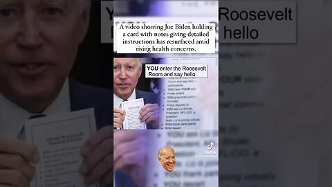 Was Biden really holding notes telling him what to do/say?