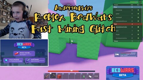 AndersonPlays Roblox Islands - BedWars 🛌🏹 - Fast Mining Glitch | GamePlay | Tips and Tricks
