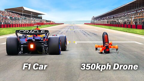 World's Fastest Camera Drone Vs F1 Car