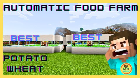 easy & best automatic farm(food) in minecraft in Hindi, wheat & potato automatic farm, #minecraft