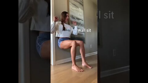 wall sit exercise || #weightloss #workout