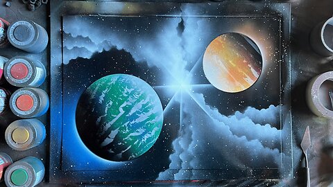 ASMR - Spray Paint Art - Cosmic Intersection
