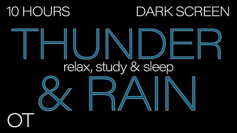 THUNDER & RAIN Sounds for Sleeping| Relaxing| Studying| BLACK SCREEN| Real Storm Sounds | 10 HOURS