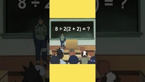 Quiz de Matemática Naruto #shorts