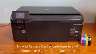 How to Replace the Ink Cartridges in a HP Photosmart B110