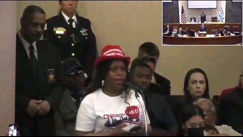 Chicago resident wearing a red MAGA hat shreds socialist Chicago Mayor Brandon Johnson to his face..