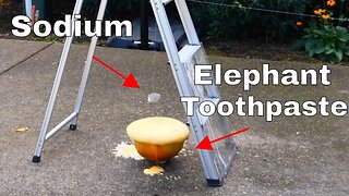 What Happens if You Drop Sodium Metal in Elephant Toothpaste? O2+H2=BOOM!