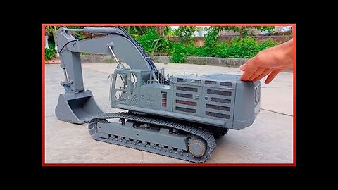 Man Builds Miniature RC Excavator Using Only PVC | by @VangHa