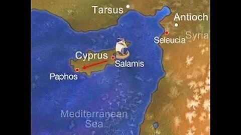 Handelingen studie 44b - 13:4-12 Barnabas, Saulus en Johannes Marcus op Cyprus.