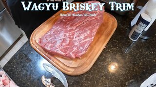 Wagyu Brisket Trim using an Alaskan Ulu Knife (mostly time lapse)
