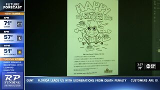 Custom t-shirt company allowing children to make their own Valentine’s Day shirts