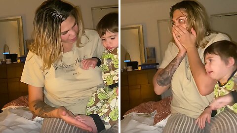 Sneaky Son Scares Mom While Playing With Baby In Hilarious Moment