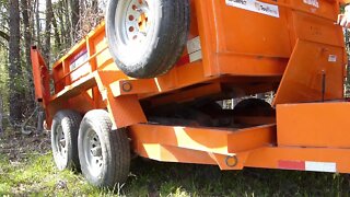 #123 Home Depot Dump Trailer Rental for HUGE FREE FIREWOOD HAUL & Moving Wood Chips