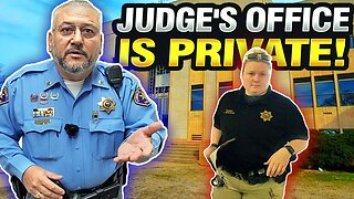 Sheriff Deputy Follows Journalist Around The Court House!