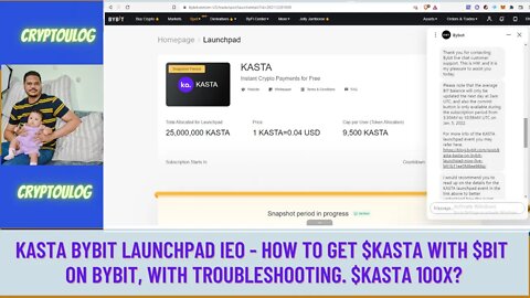 Kasta Bybit Launchpad IEO - How To Get $KASTA With $BIT On Bybit, With Troubleshooting. $KASTA 100X?