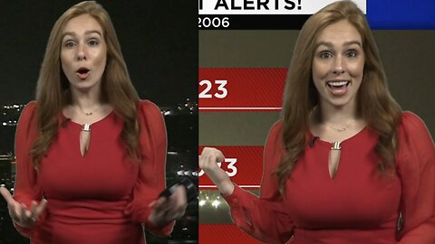 Busty redhead Caroline's weather forecast (7/27/23)