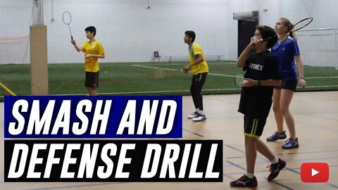 Play Better Badminton - Smash and Defense Drill - Coach Andy Chong