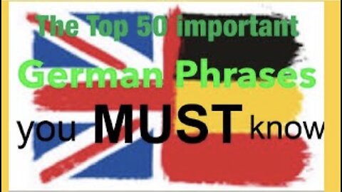 The top 50 important German phrases you should know!/۵۰ عبارت مهم آلمانی/German with Beny/Part 1