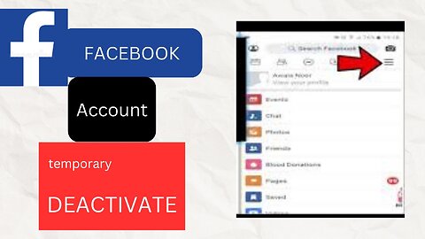 How to deactivate facebook account