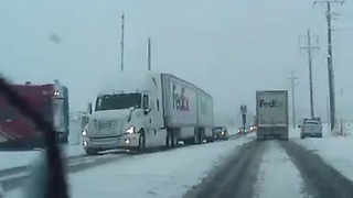 Passenger train crashes into FedEx truck - splits it in half