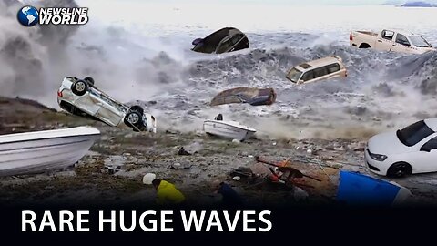 Monstrous tsunami waves frighten residents in Brazil's Santa Catarina