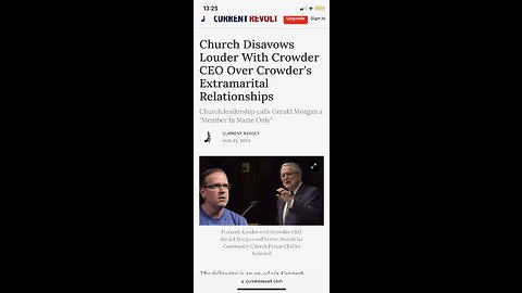 Website Read | Church Disavows Louder With Crowder CEO Over Crowder's Extramarital Relationships