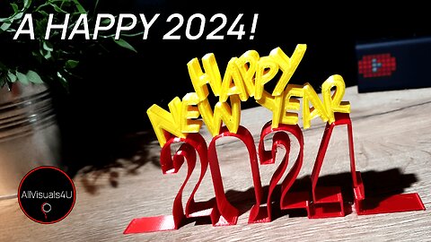 🎆 Happy 2024 - New Year 3D Print - Happy New Year Wishes 3D - New Years Eve STL