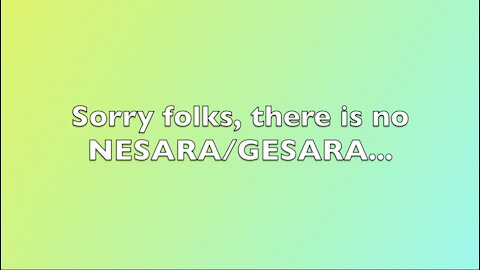 NESARA / GESARA DO NOT EXIST! FAKE AND PHONY!