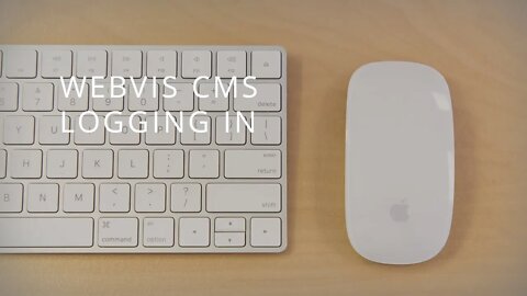 Webvis CMS Logging In