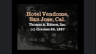 Horse Carriages in San Jose, 1897 (Original Black & White Film)