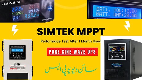 SIMTEK MPPT Performance Test After 1 Month Used on Pura Sine Wave UPS Imar and Co ic4