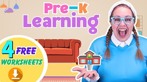 Learn With Us! Free Printable Worksheets | Shapes | Colors | Letters | Numbers | Pre-K Learning |