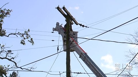 Power outages, downed trees hit Baltimore area on wintry Friday