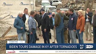 President Joe Biden tour tornado damage in Kentucky