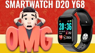 Unboxing smartwatch D20 Y68. Bonito e custa só 20 reais!