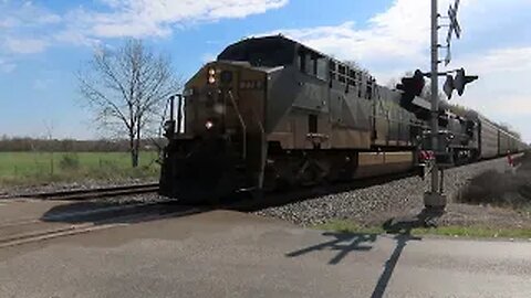 CSX M215 Autorack Train Part 2 from Sterling, Ohio April 15, 2023