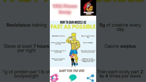 🔥How to gain muscles as fast as possible🔥#shorts🔥#wildfitnessgroup🔥1 September 2022🔥