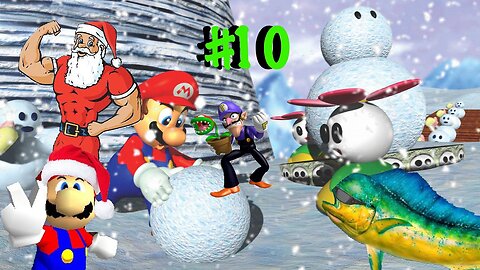 Hydraulic Press-Allergic Baby | Mario 64 With Cangy #10 (Christmas Edition!)