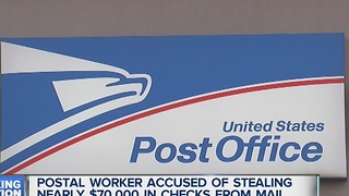 Postal worker accused of stealing thousands of dollars in mail