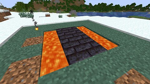 How to build a lava bridge in Minecraft!